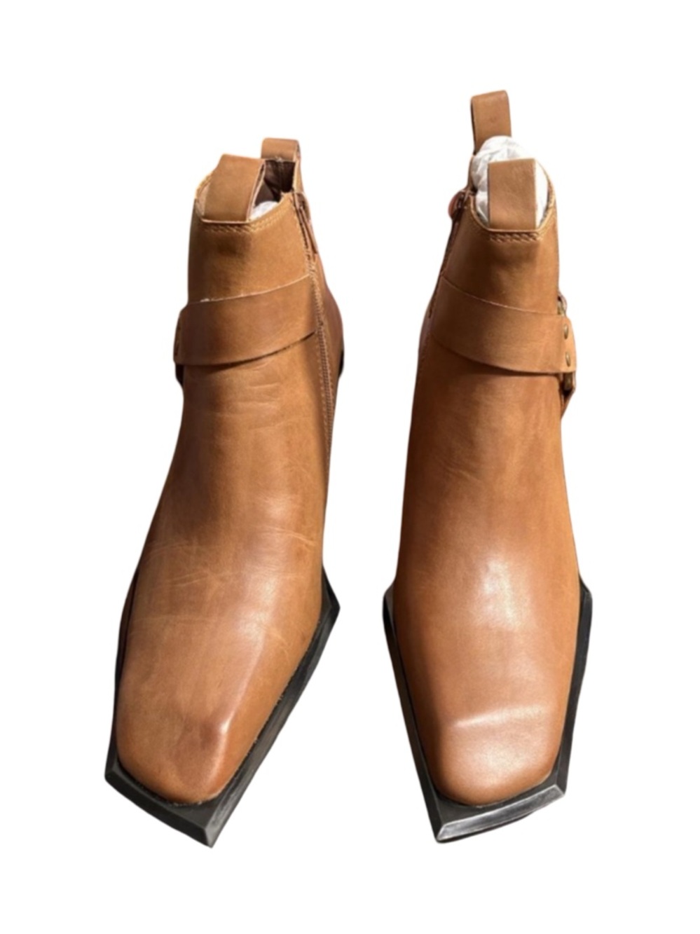 Jeffrey Campbell Bad-Guy Light Tan Brushed Booties